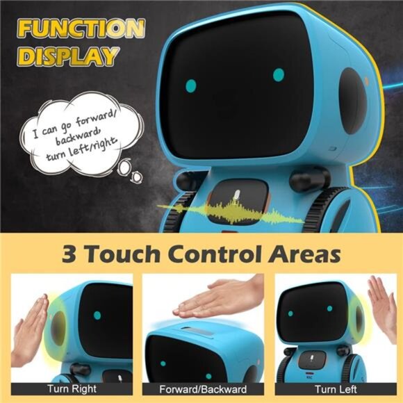Robots for Kids, Interactive Smart Robotic with Touch Sensor, Voice Control - Picture 4 of 7